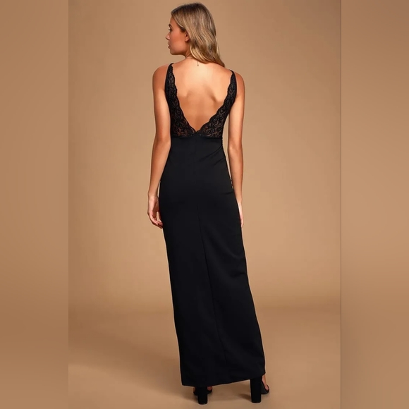 Lulu's Love and Affection Black LaceSleeveless Maxi Dress - Picture 2 of 5